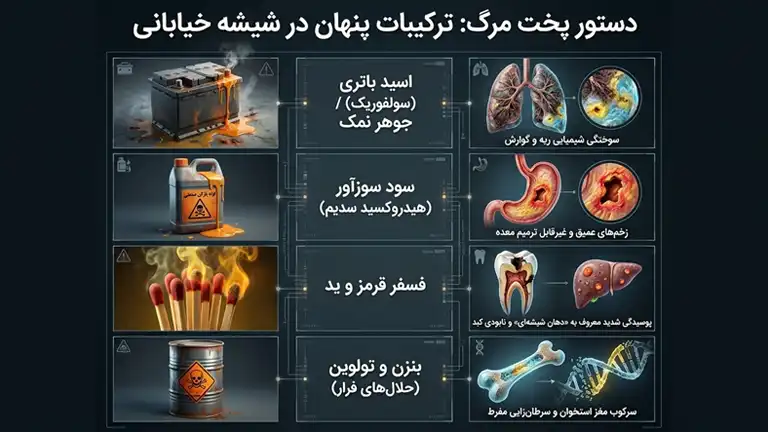 ماهیت ماده مخدر شیشه (ترکیبات، طبع، توهم زا بودن) 6 خطرات ساخت مخدر شیشه در آشپزخانه های زیر زمینی